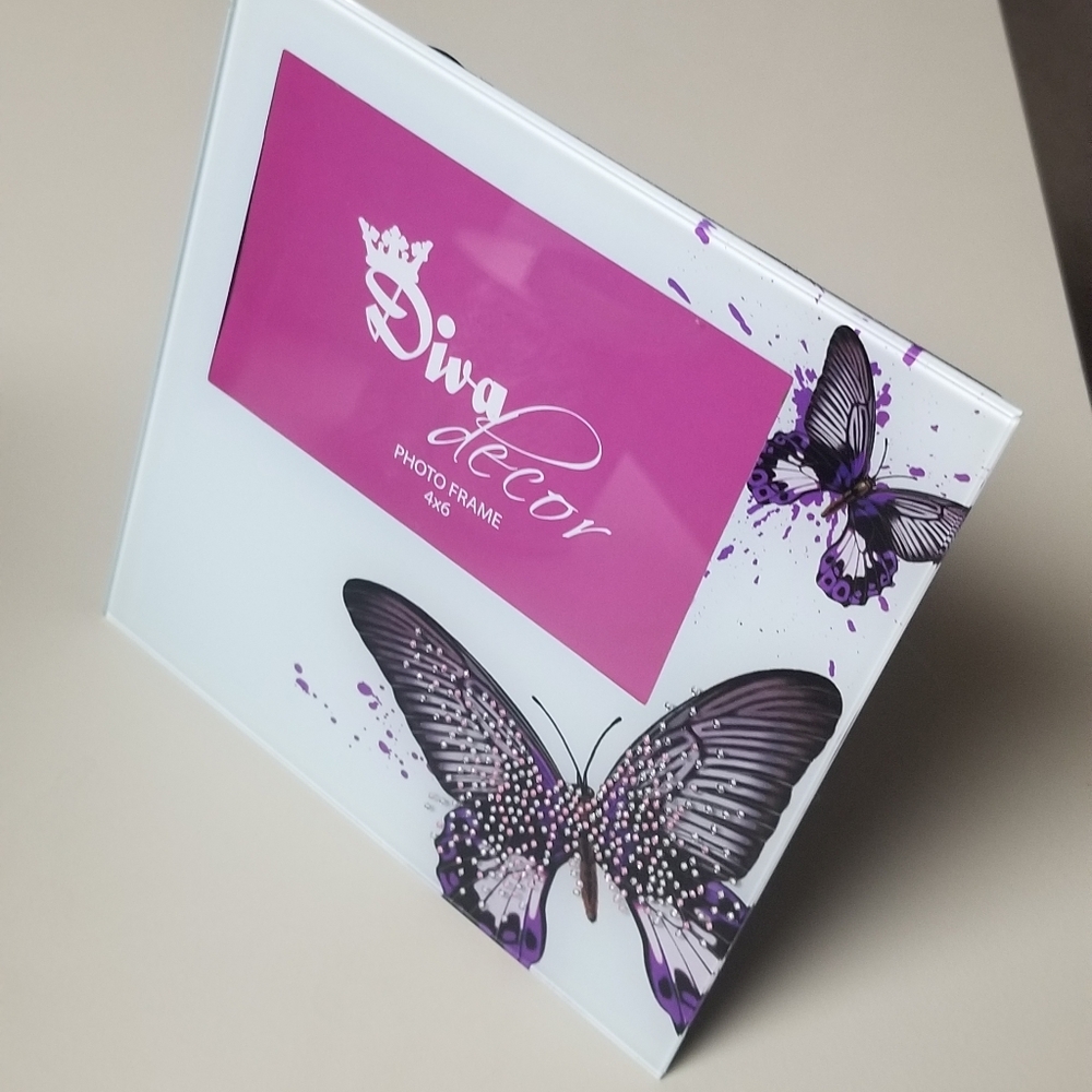 4x6 Butterfly Rhinestone Picture Frame - Picture 2 of 6